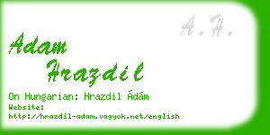 adam hrazdil business card